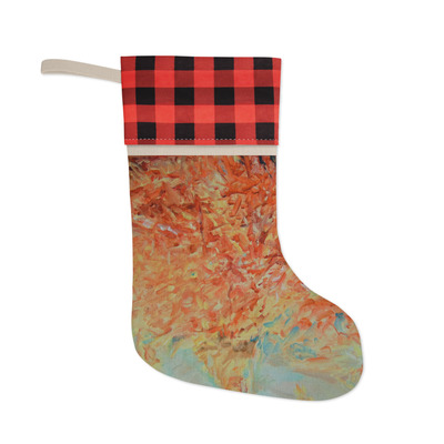 Rustic christmas stocking - red oak