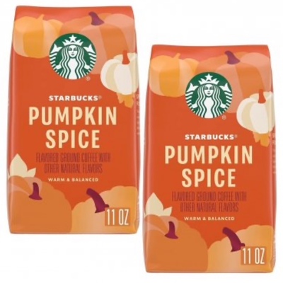 Starbucks pumpkin spice ground coffee 11 oz (2-bags)