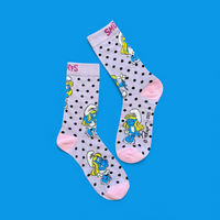 The Smurfs Smurfette Cartoon Novelty Crew Socks 2-Pairs - Thumbnail 1
