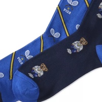 Ralph Lauren Tennis Club Polo Mini Bears Men's Dress Socks Size 10-13 - Thumbnail 2