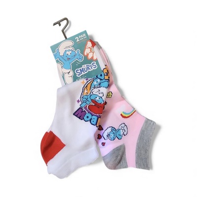 The smurf rainbow cartoon ankle socks (4-pairs)
