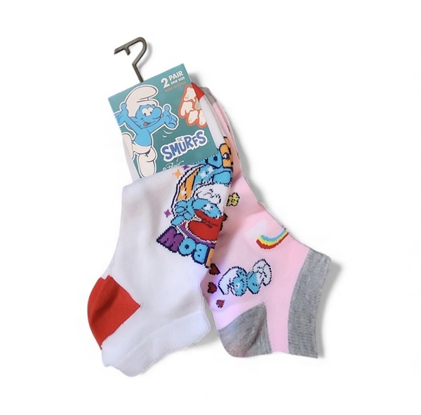 The Smurf Rainbow Cartoon Ankle Socks (4-Pairs)