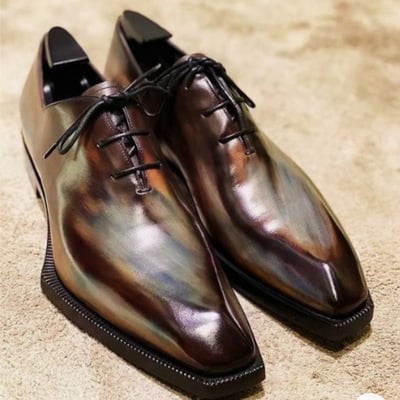 Handmade men's genuine leather shoes