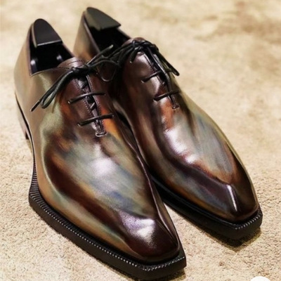Handmade men's genuine leather shoes