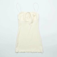 Thin elastic band suspender skirt, high-waisted bodycon skirt - Thumbnail 1