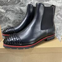 Chelsea boots men's boots high-top rivet decoration - Thumbnail 3