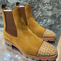 Chelsea boots men's boots high-top rivet decoration - Thumbnail 1