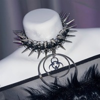 Subculture rock bullet PU leather choker - Thumbnail 3