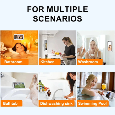 Universal waterproof & anti-fog phone case – wall-mounted shower phone holder with touchscreen compatibility
