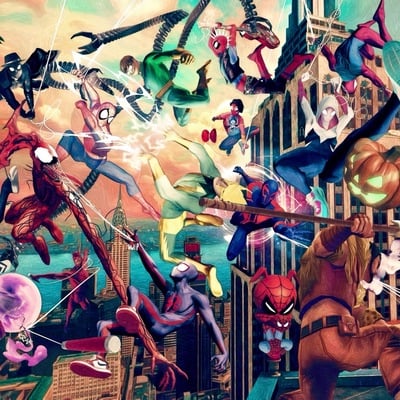 New york spiderverse 2025 exclusive iridescent foil print