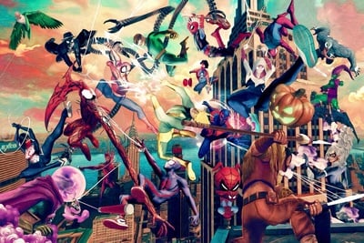 New York Spiderverse 2025 Exclusive Iridescent Foil Print