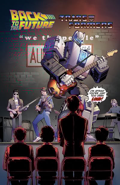 Transformers Back to The Future NYCC Crossover Cover Print