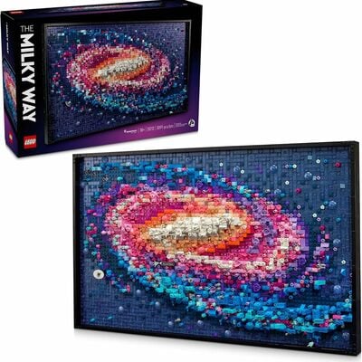 Leg art the milky way galaxy building set - space decor diy kits for adults for bedroom wall