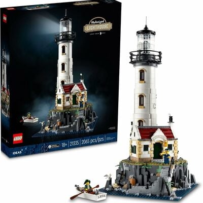 Leg ideas motorized lighthouse 21335 adult model building kit, complete with rotating lights