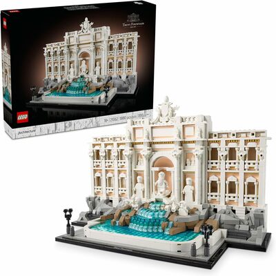 Leg architecture trevi fountain building set - collectible model of italian landmark for display for adults, 