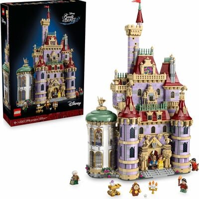 Leg disney princess beauty and the beast castle building set - room decor for women & men,
