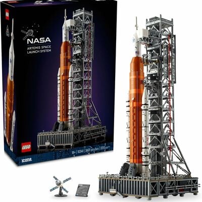 Leg icons nasa artemis space launch system - diy rocket model building set for adults,