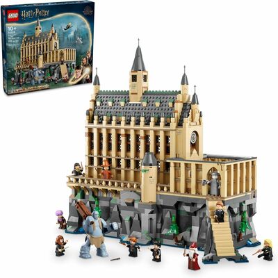 Leg harry potter hogwarts castle: the great hall, castle toy playset with 11 minifigures