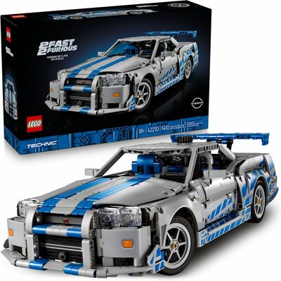 Leg technic 2 fast 2   skyline gt-r (r34) car - diy kit and building set for adults -