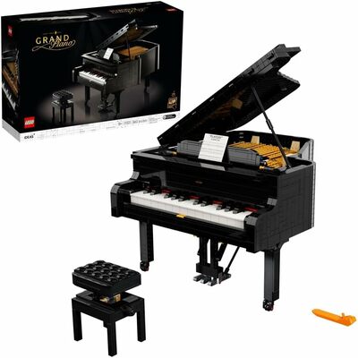Leg ideas grand piano 21323 model building set for adults, collectible home décor kit