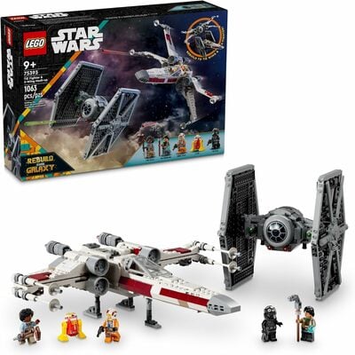 Leg star wars tie fighter & x-wing mash-up building set - star wars toys for boys & girls