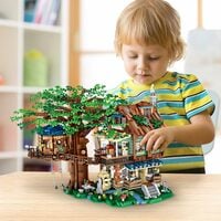 Idea Tree House Bricks Model Toys Set, Forest House Building Blocks Street View Sets - Thumbnail 2