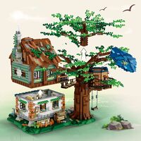 Idea Tree House Bricks Model Toys Set, Forest House Building Blocks Street View Sets - Thumbnail 4