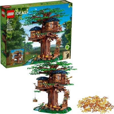 Leg ideas tree house 21318, model construction set for 16 plus year olds with 3 cabins,