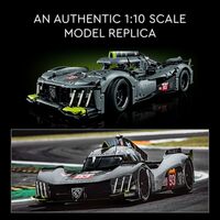 LEG Technic Peugeot 9X8 24H Le Mans Hybrid Hypercar 42156 Collectible Race Car Building Kit - Thumbnail 2