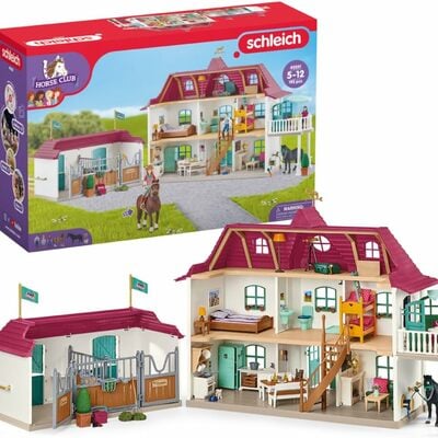 Schleich horse club - lakeside country house and stable horse play set, 