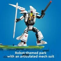 LEG City Robot World Roller Coaster Building Set - Kids Engineering Toy with Posable - Thumbnail 4