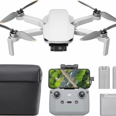 Dji mini 4k fly more combo, drone with 4k uhd camera for adults, under 249 g, 3-axis gimbal stabilization
