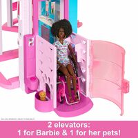 Barbi Dreamhouse, Pool Party Doll House with 75+ Pieces and 3-Story Slide - Thumbnail 3