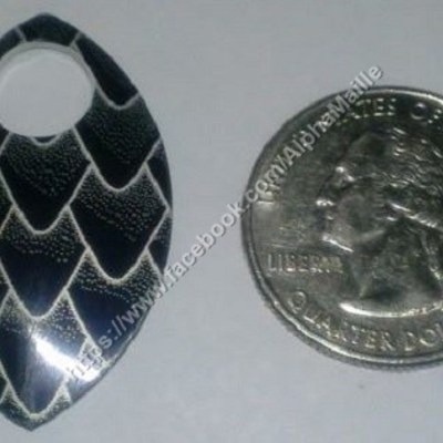 The wyvern series dice bag (laser engraved scalemaille dice bag)