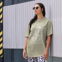 The Mom Funny Skull Tarot Card Oversized faded t-shirt - Thumbnail 2