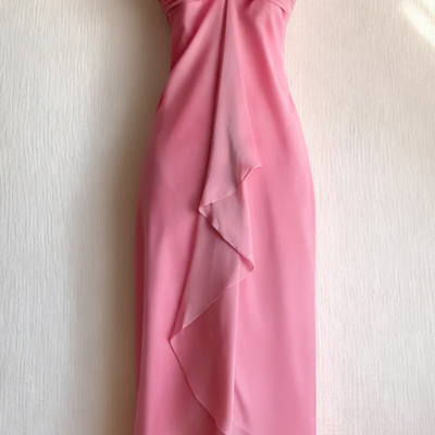 A line pink sheath long mother of the bridal dress prom dresses sweet party dress