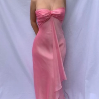 A Line Pink Sheath Long Mother Of The Bridal Dress Prom Dresses Sweet Party Dress - Thumbnail 4