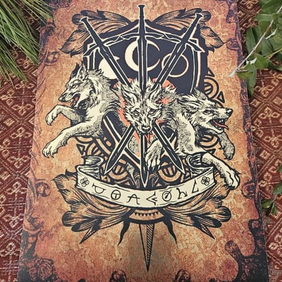 'denholme family crest' foil print