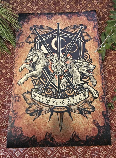 'Denholme Family Crest' Foil Print