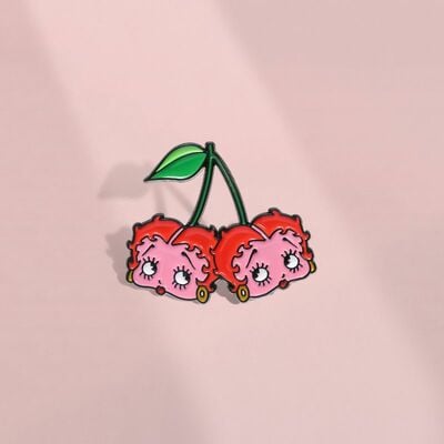 Betty boop cherries enamel pin  