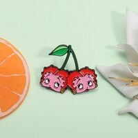 BETTY BOOP CHERRIES ENAMEL PIN   - Thumbnail 1