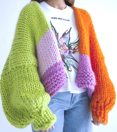 VIBRANT RAINBOW CARDIGAN