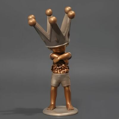 Bronze sculpture by sank toys "the boy-cosmos" - Thumbnail 1