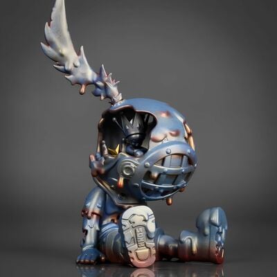 Bronze sculpture by sank toys "good night series-endless dreams" - Thumbnail 1