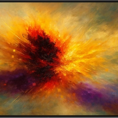 Cosmic fireburst abstract explosion in vivid color