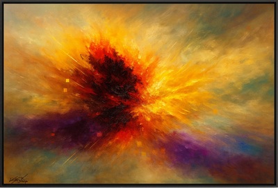 Cosmic Fireburst Abstract Explosion in Vivid Color