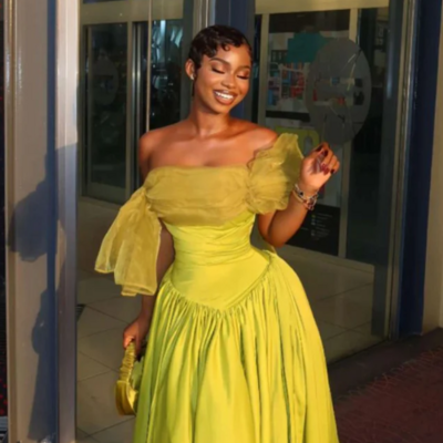 Off shoulder tea length green mother of bridal dress evening prom dresses  - Thumbnail 1