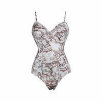 Green printed one-piece bikini - Thumbnail 2