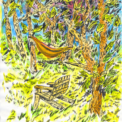 Waiting for ghosts (drawing)