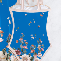 Printed bikini with tie-up straps - Thumbnail 4